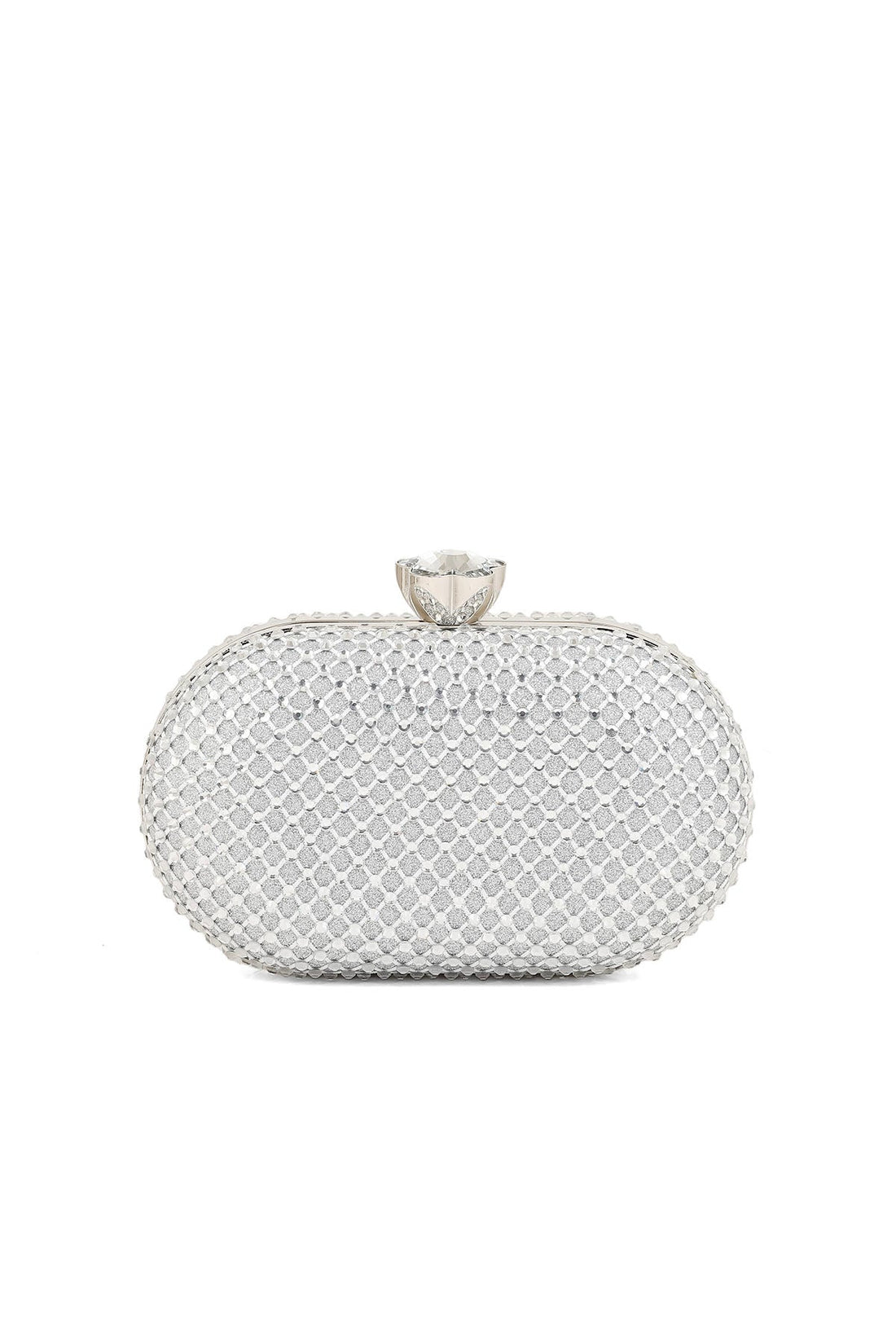 Fancy Clutch B20766-Silver