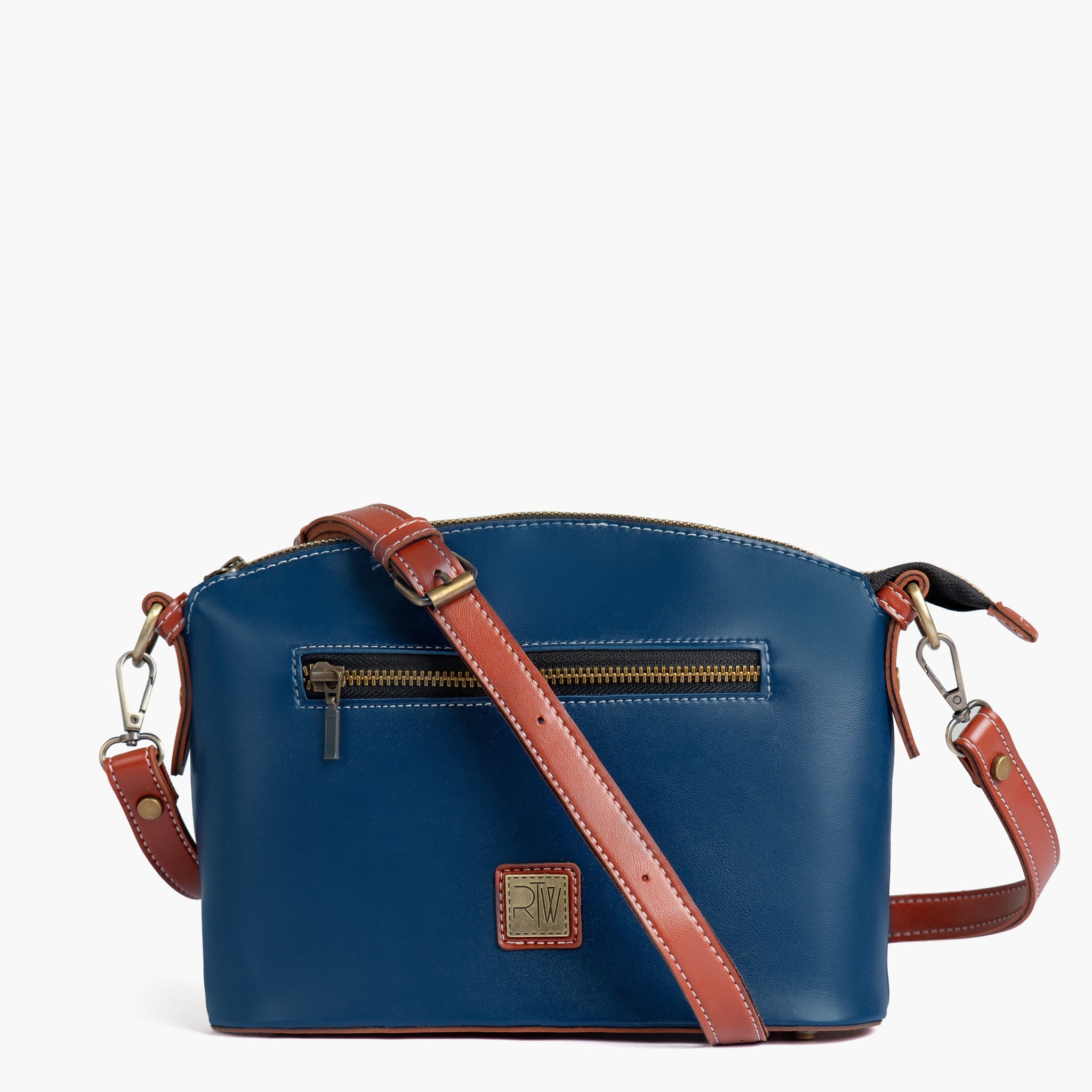 Blue dome cross-body bag