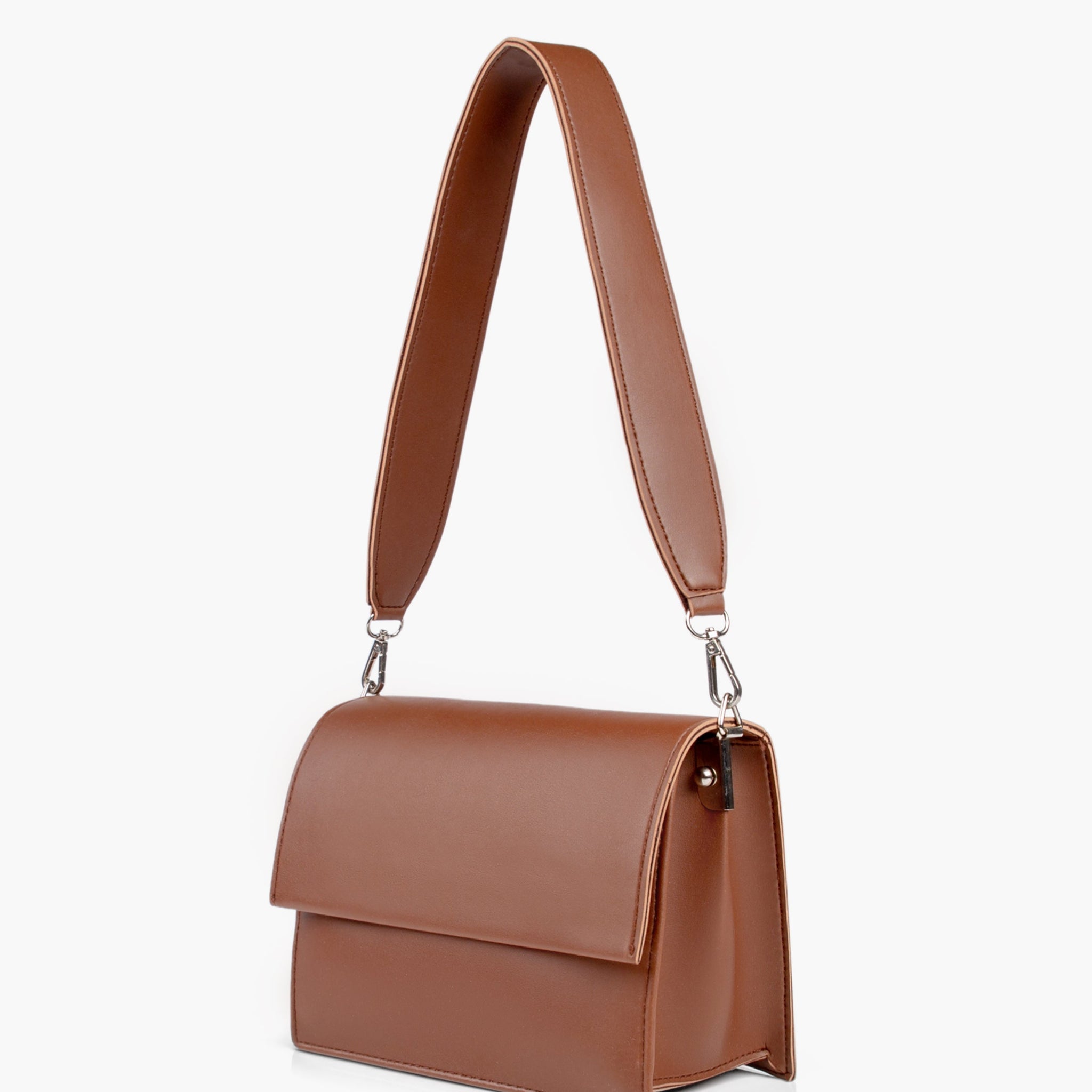 Brown mini cross-body bag